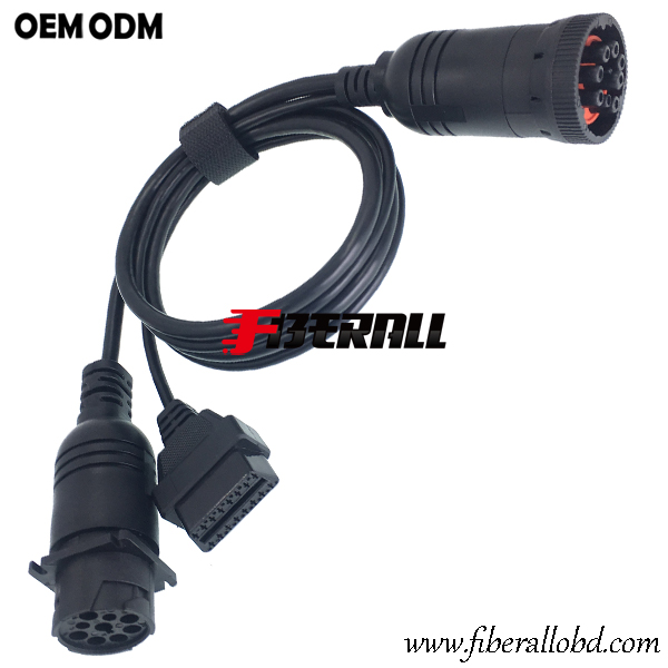 Y Splitter J1939 to OBD-II Truck Diagnostic Cable