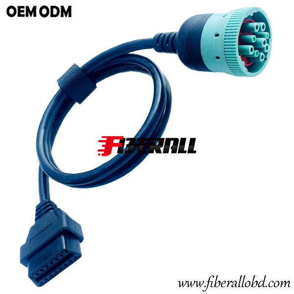 9Pin Heavy-duty Truck Diagnostic Cable for OBD Scanner