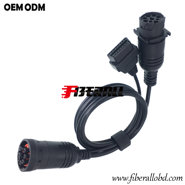Y Splitter J1939 to OBD-II Truck Diagnostic Cable