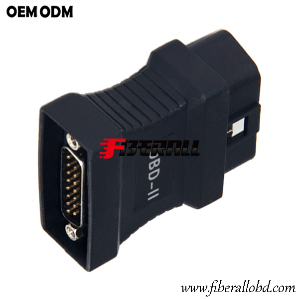 Molded OBD To DB15P Car Diagnostic Handle Adapter